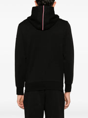 Moncler zipped hoodie with applied logo