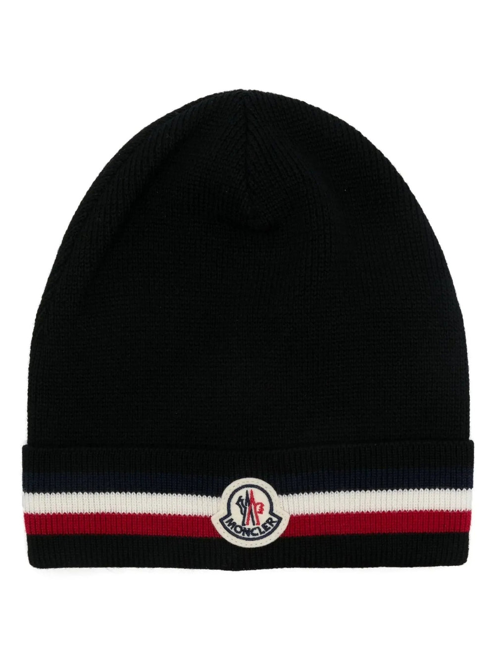 Gorro de lana a rayas tricolor Moncler
