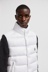 Doudoune Moncler sans manche Tibb blanc