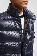 Doudoune Moncler sans manche Tibb bleu