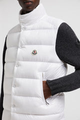Doudoune Moncler sans manche Tibb blanc