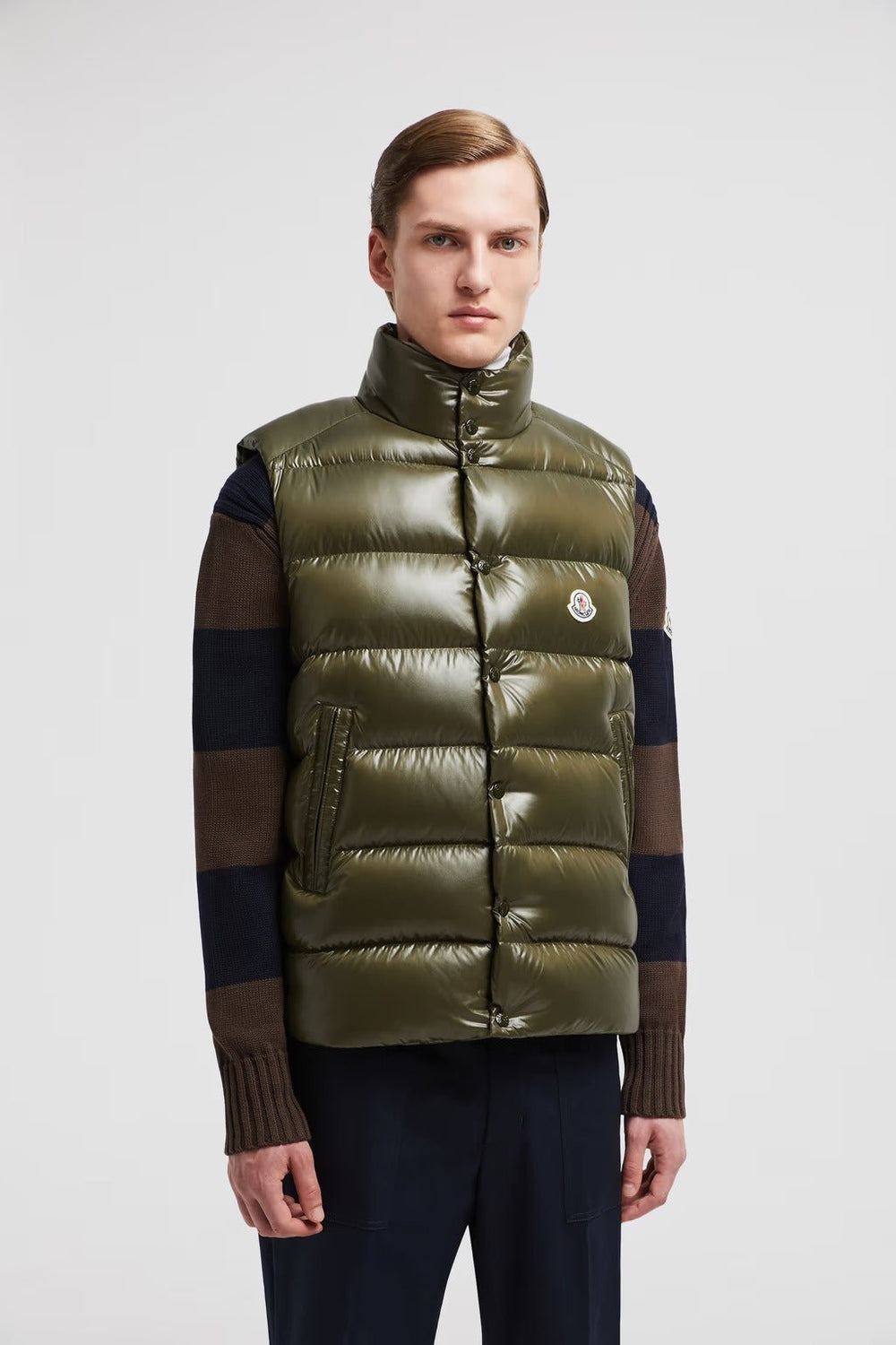 Doudoune Moncler sans manche Tibb vert