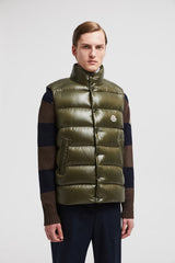 Doudoune Moncler sans manche Tibb vert