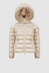 Doudoune courte à capuche Moncler Badyf Beige clair