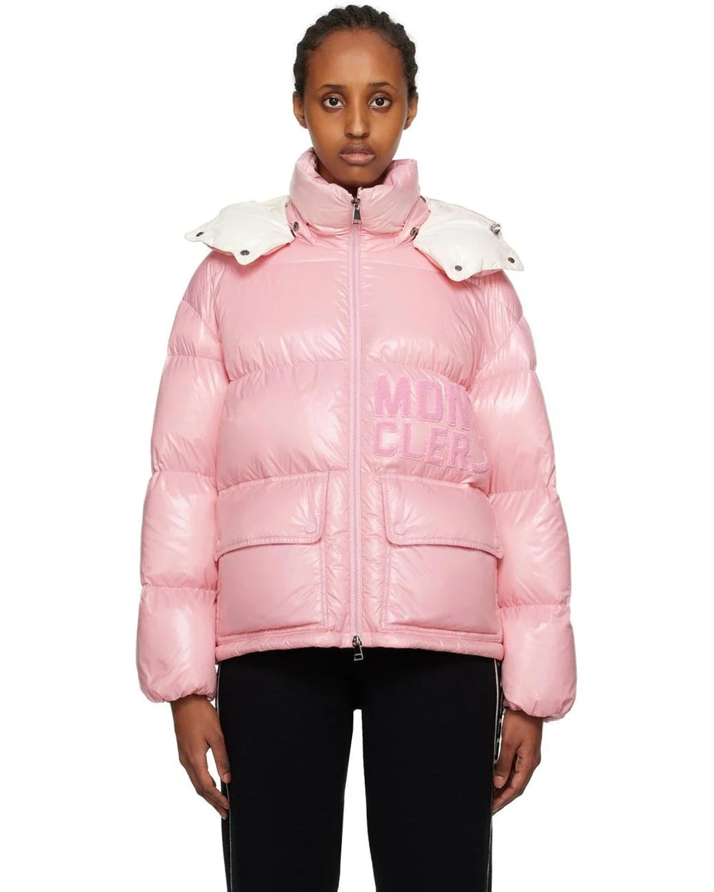 MONCLER Abbaye Doudoune matelassée Rose Claire