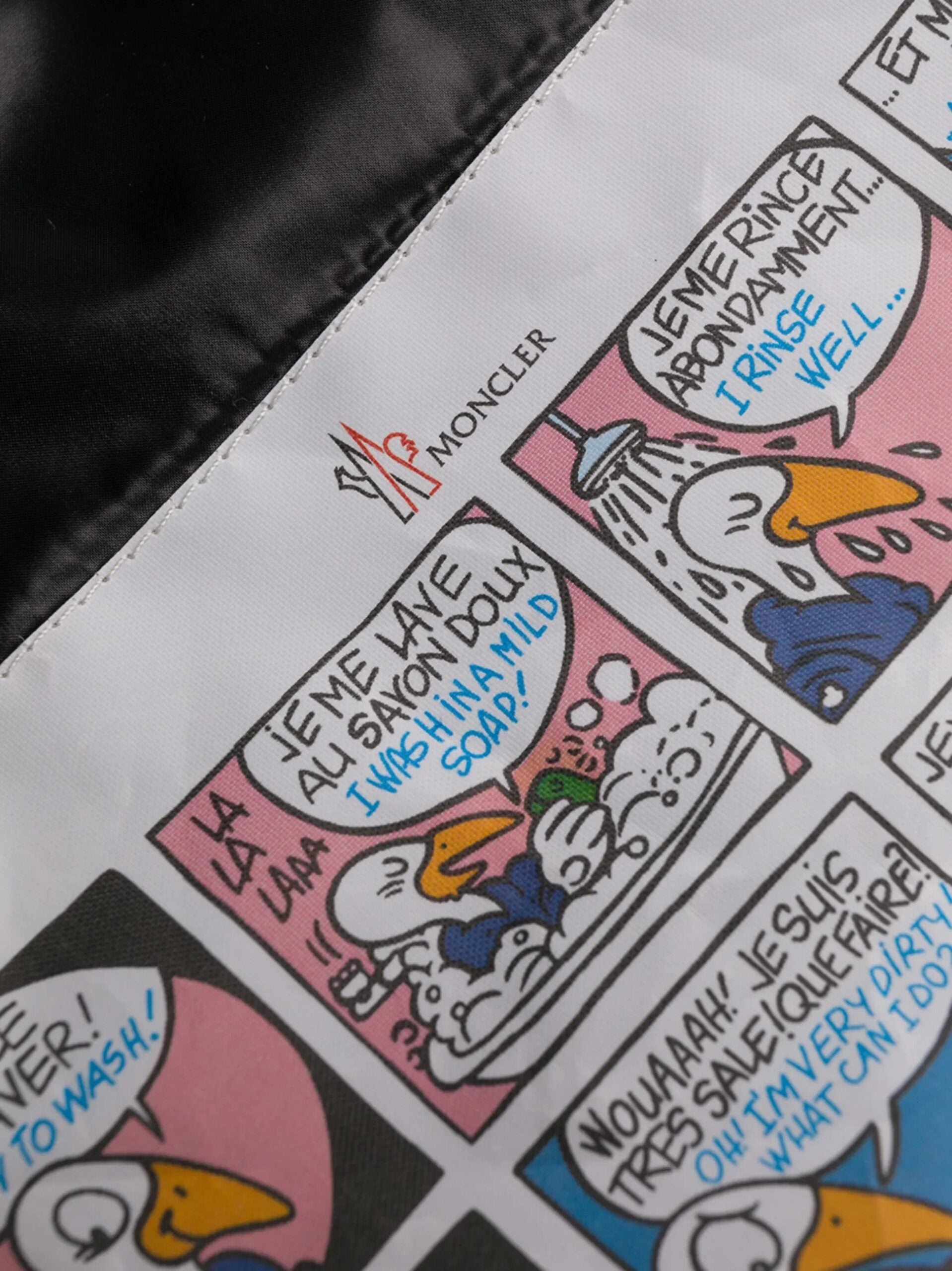 Moncler doudoune with logo patch