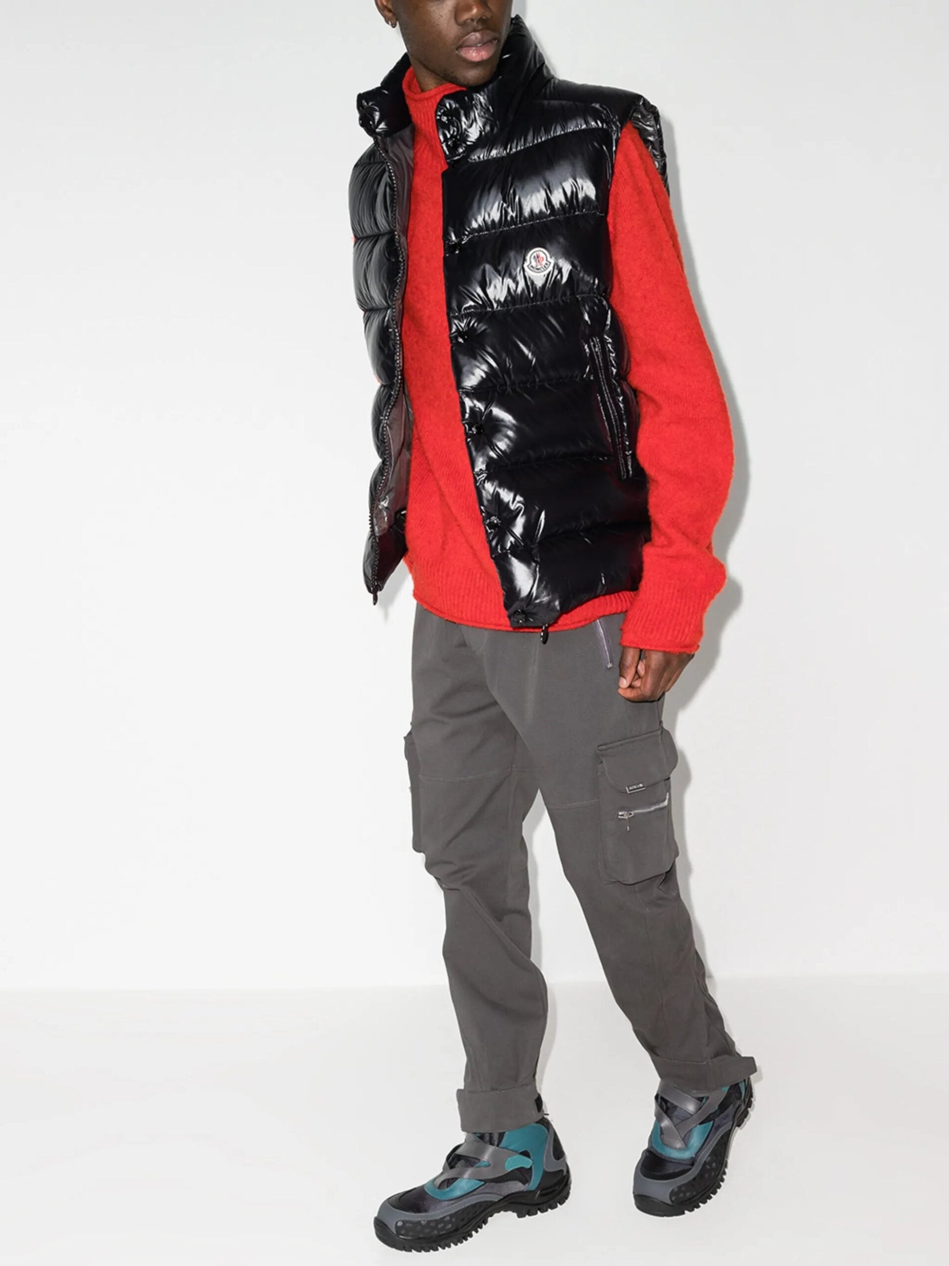 Moncler Tibb quilted vest with logo patch