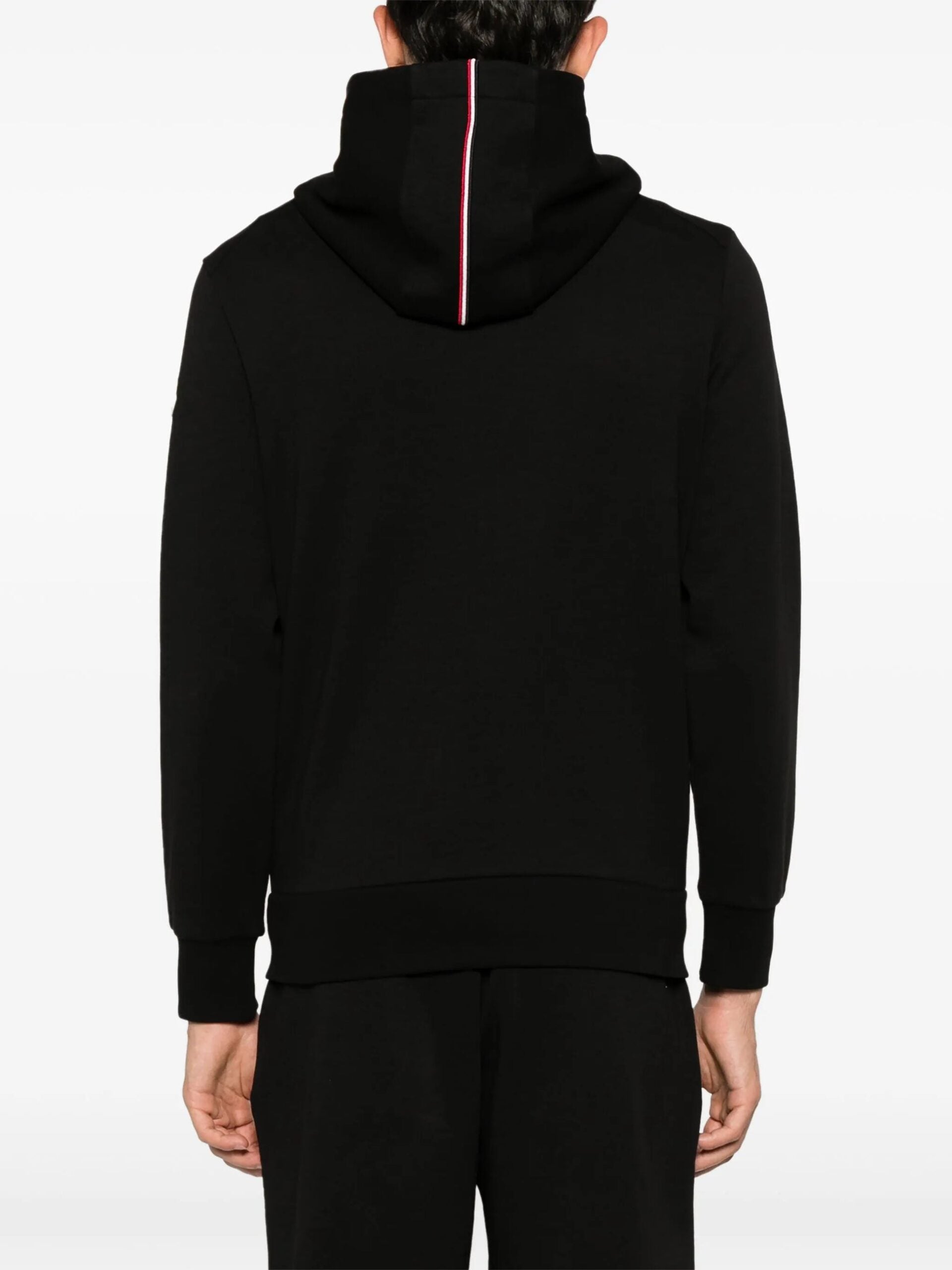 Moncler zipped hoodie with applied logo