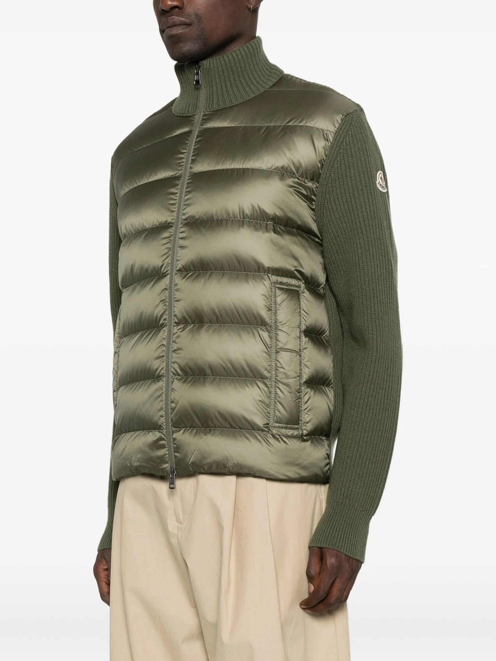 Moncler cardigan zippé à design matelassé