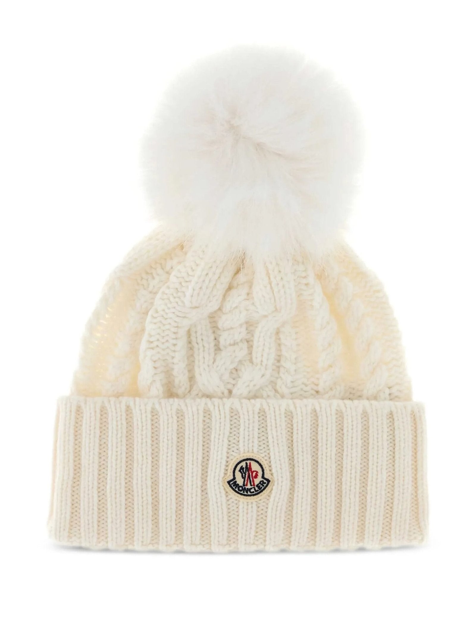 Moncler twisted knit beanie with pompon