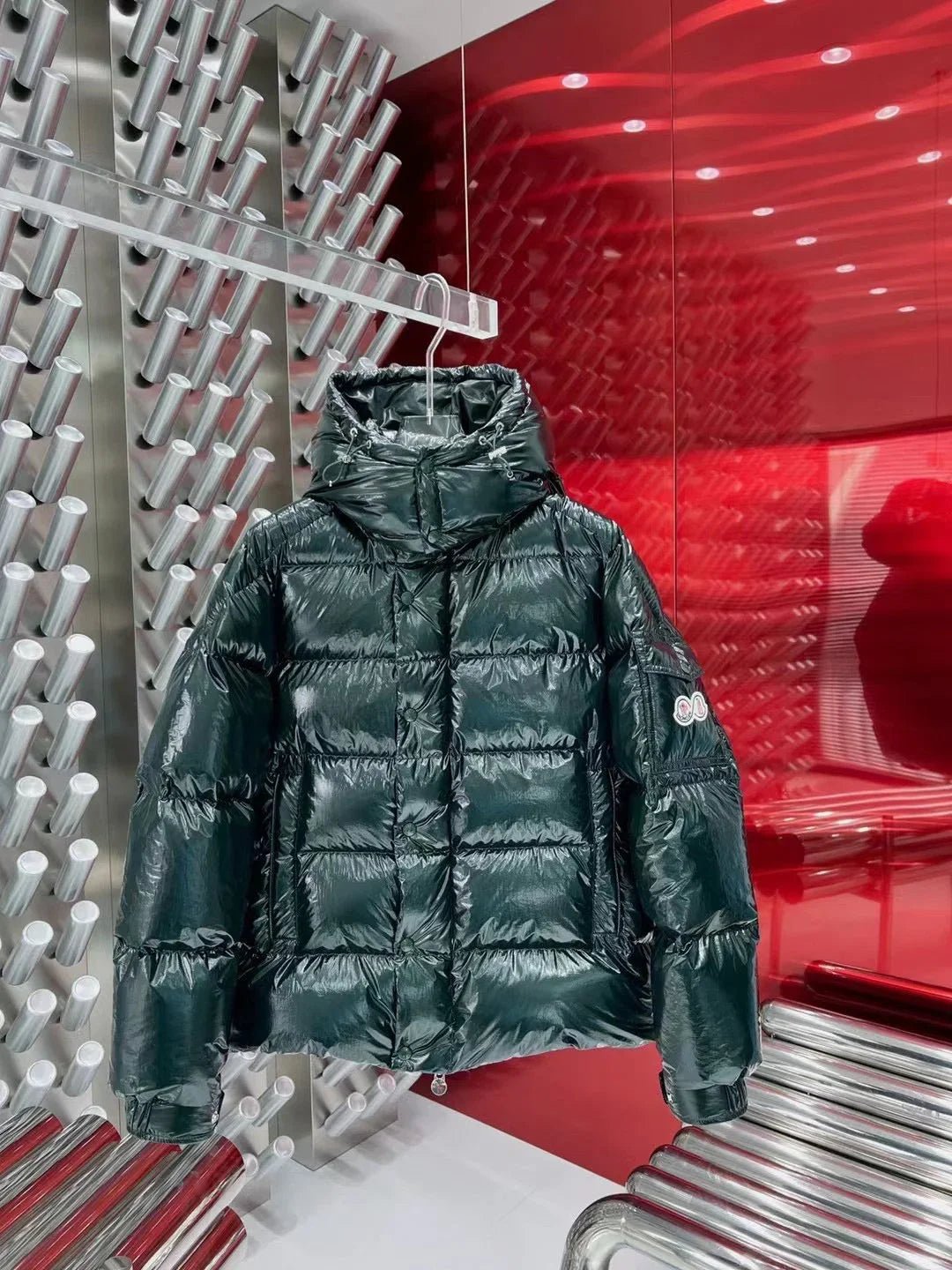 Moncler Maya 70e anniversaire édition spéciale Vert Foncé Brillant