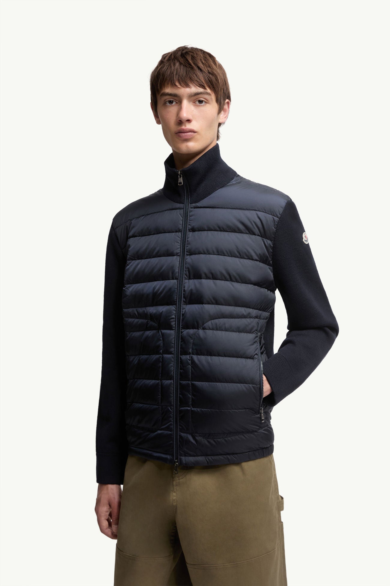 Moncler cardigan zippé à design matelassé