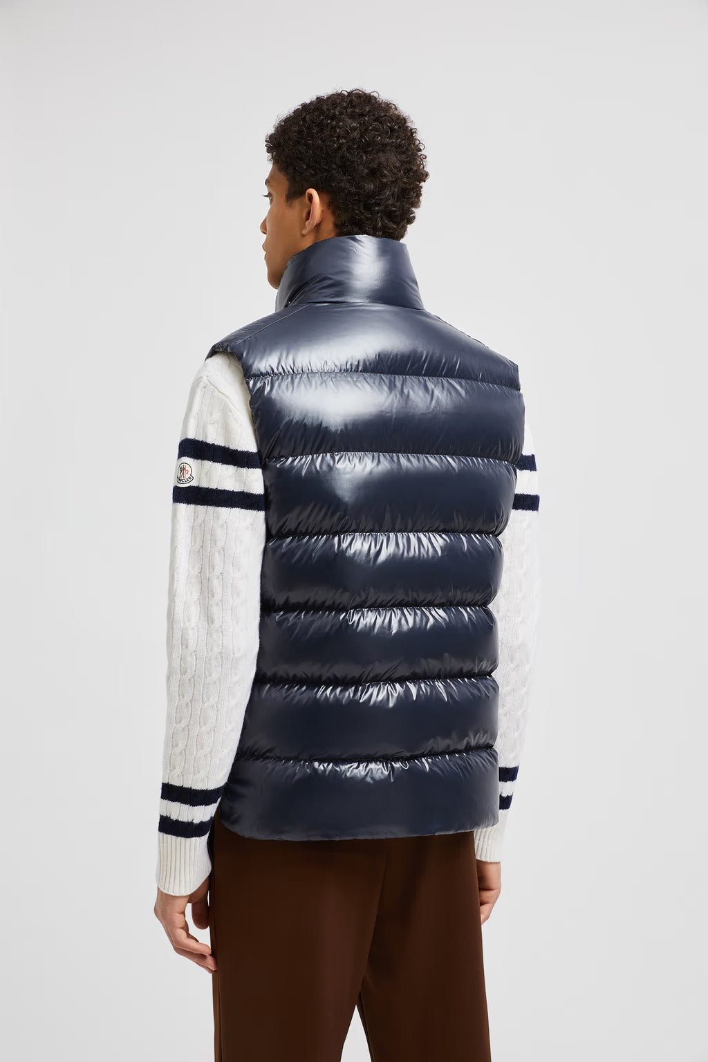 Doudoune Moncler sans manche Tibb bleu