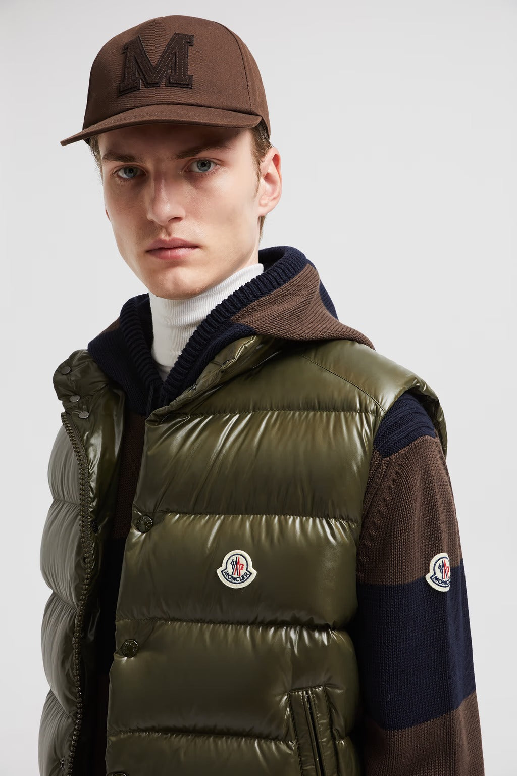 Doudoune Moncler sans manche Tibb vert