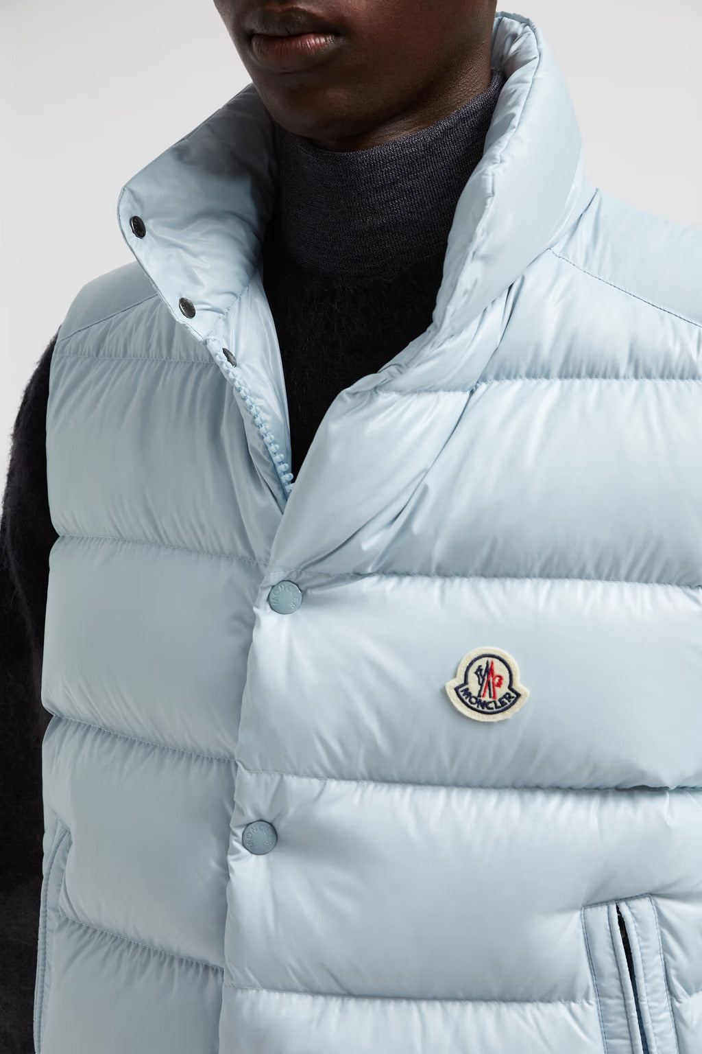 Doudoune Moncler sans manche Tibb pastel