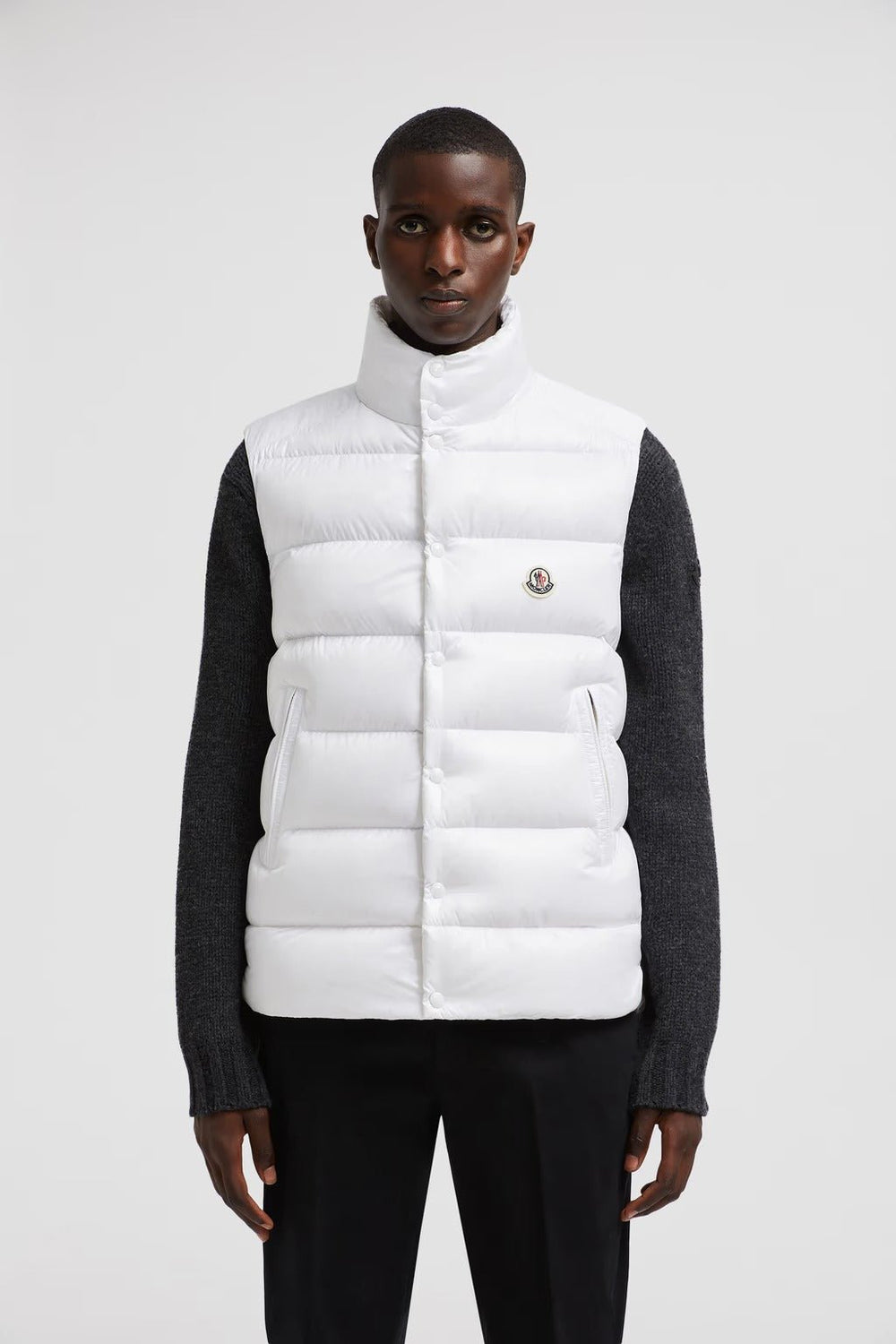 Doudoune Moncler sans manche Tibb blanc