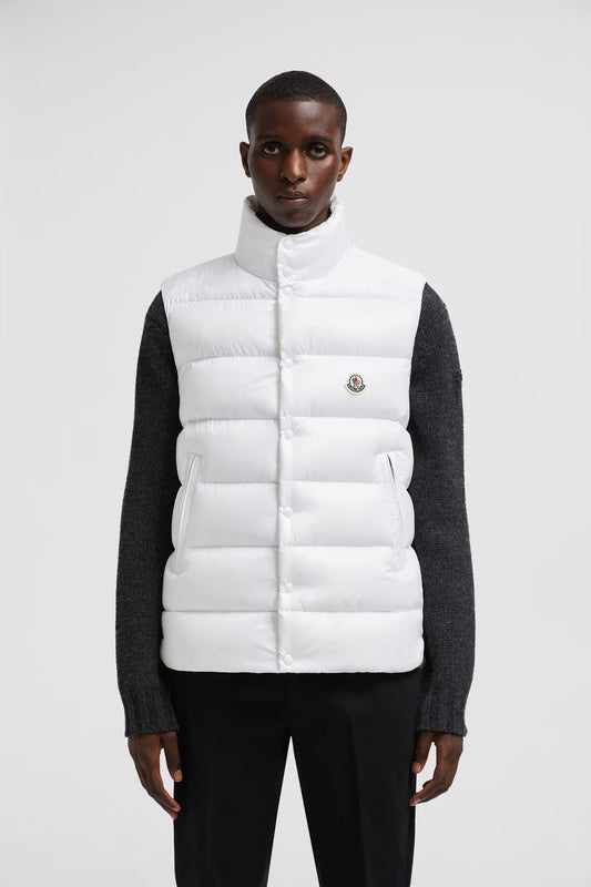 Doudoune Moncler sans manche Tibb blanc