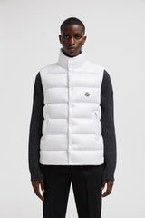 Doudoune Moncler sans manche Tibb blanc