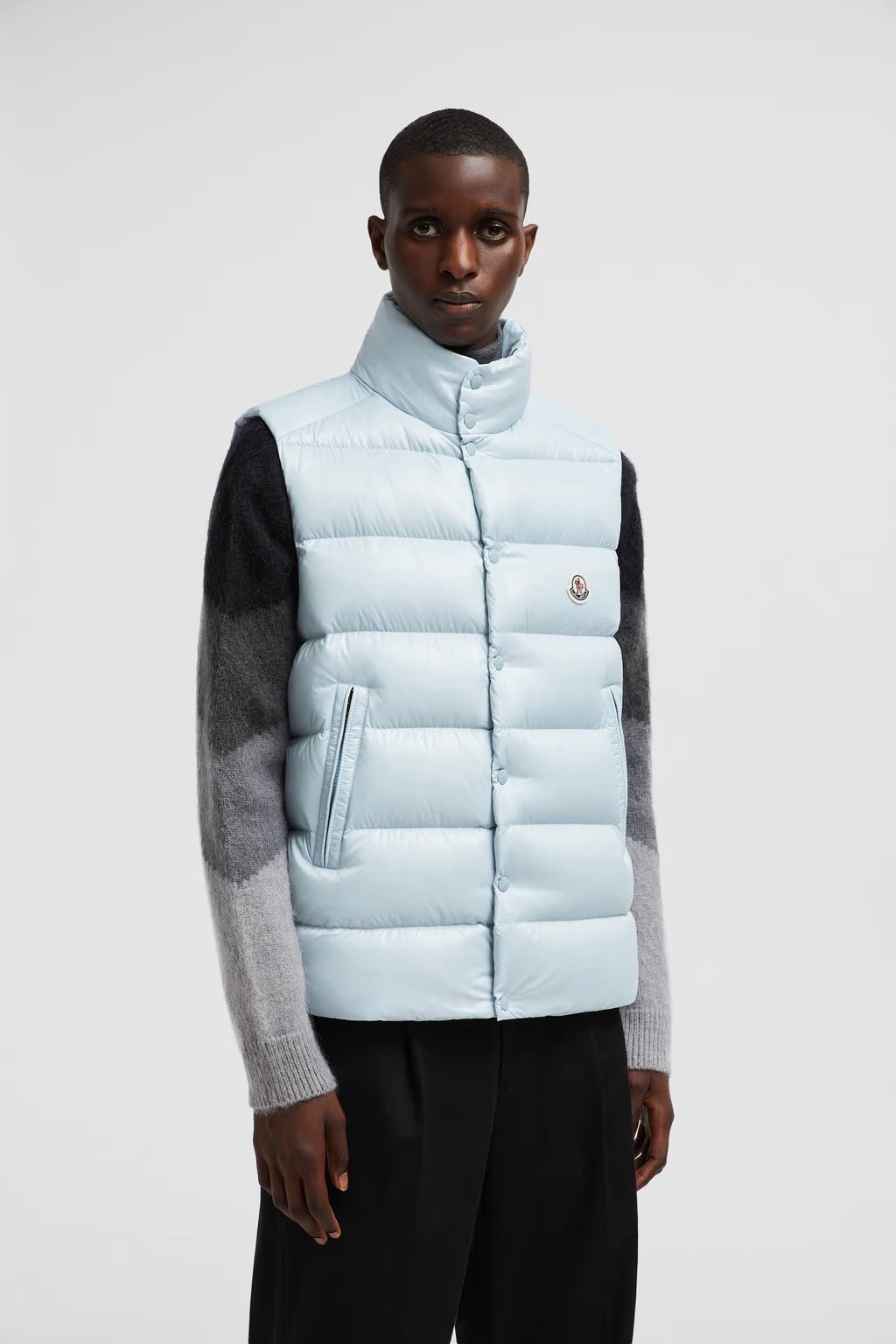 Doudoune Moncler sans manche Tibb pastel