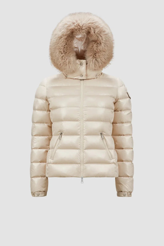 Doudoune courte à capuche Moncler Badyf Beige clair