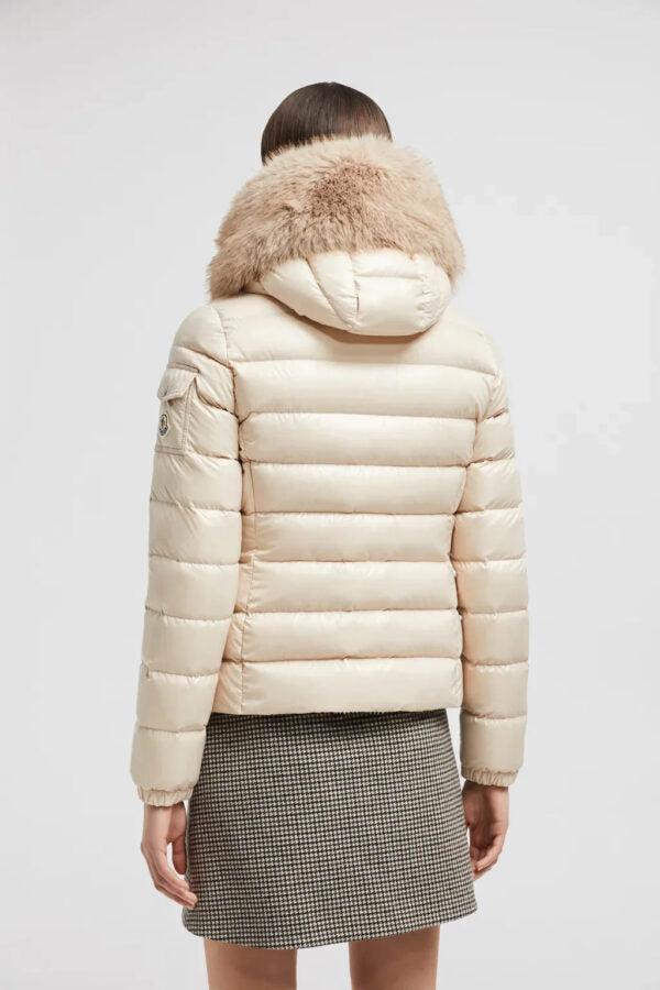 Doudoune courte à capuche Moncler Badyf Beige clair
