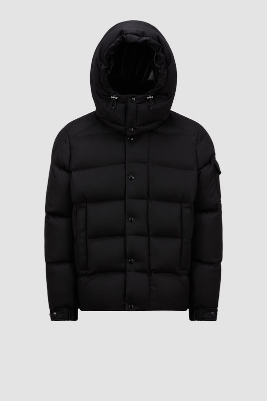 Doudoune courte en flanelle Vezere Moncler Noir
